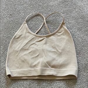 Colsie Light Beige Ribbed Bralette